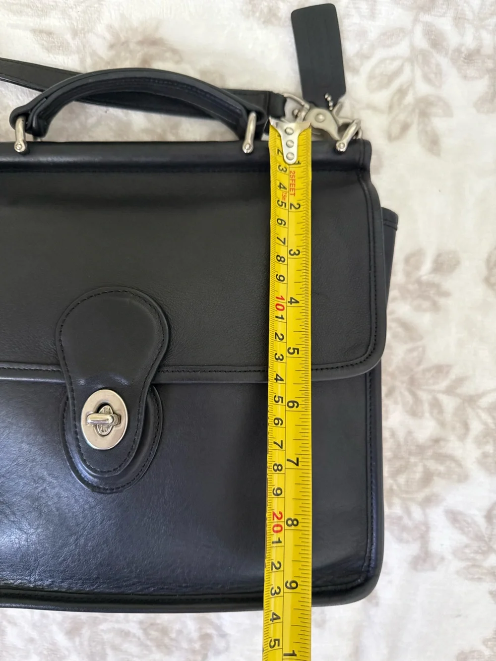 EUC Coach 9927 Willis Bag Black Glove Tanned Leather Nickel Hardware Vintage